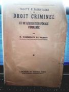 Traité élémentaire de droit criminel et de législation pénale comparée par Donnadieu de Vabres, H. - Image 1