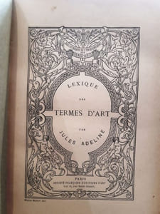 Lexique des termes d'art
