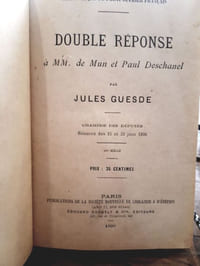 Double réponse à MM. de Mun et Paul Deschanel