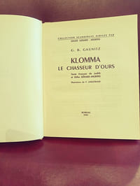 Klomma, le chasseur d'ours