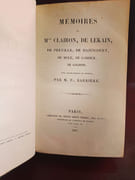 mémoires de Melle Clairon, de Lekain, de Préville, de Dazincourt, de Molé, de Garrick, de Goldoni par Barrière, F. - Image 2