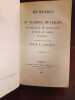 m&eacute;moires de Melle Clairon, de Lekain, de Pr&eacute;ville, de Dazincourt, de Mol&eacute;, de Garrick, de Goldoni. Barri&egrave;re, F.