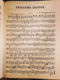 Lot de 4 partitions — Mendelssohn, Quatuors à cordes, collection Litolff (Braunschweig)