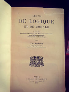 Leçons de logique et de morale à l'usage des classes de philosophie et de mathématiques élémentaires et des candidats à Saint Cyr, à l'école navale et à Polytechnique