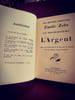 L'argent. Zola, Emile.