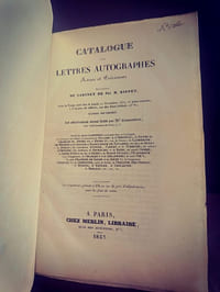 Catalogue des lettres autographes rares et précieuses composant le cabinet de feu M. Riffet.