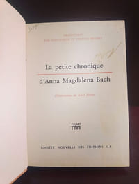 La petite chronique d'Anna Magdalena Bach.