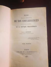 Essai sur les fondements de nos connaissances et sur les caractères de la critique philosophique