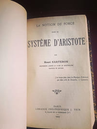 Recueil factice de trois études majeures sur la philosophie antique et la pensée d'Aristote.