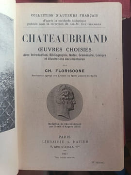 Ensemble de 6 volumes d'auteurs & anthologies classiques (Vigny, Musset, Poètes du XVIe, Chateaubriand, Molière, Corneille):LABASTE (H.) & NICOLE (J.) ...