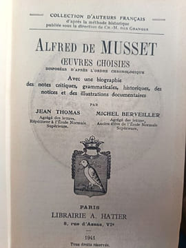 Ensemble de 6 volumes d'auteurs & anthologies classiques (Vigny, Musset, Poètes du XVIe, Chateaubriand, Molière, Corneille):LABASTE (H.) & NICOLE (J.) ...
