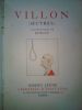 Oeuvres. Villon, François.