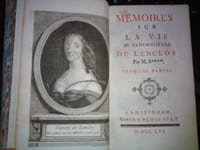  Mémoires sur la vie de mademoiselle de Lenclos (premières partie, suivie de) Lettres de mademoiselle Ninon de Lenclos, au marquis de Sévigné (deuxième et troisième parties).  