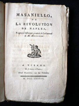 Masaniello, ou la révolution de Naples, fragment historique, traduit de l'allemand de M. Meissner. August Gottlieb MEISSNER