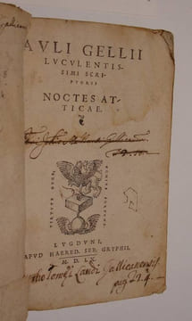 Auli Gellii luculentissimi scriptoris Noctes Atticae. . GELLIUS.