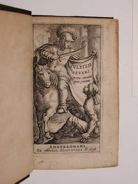 Sulpitii Severi Opera omnia quae extant. . SULPICIUS SEVERUS.