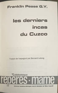 Les derniers Incas du Cuzco