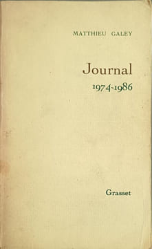 Journal T02 1974-1986: Journal 1974-1986. Galey Matthieu