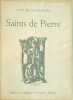 Saints de Pierre EO num&eacute;rot&eacute;e illustrations en couleur. Guy de Pourtal&egrave;s