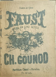 Faust opéra en cinq actes - musique de ch. Gounot