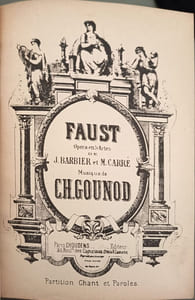 Faust opéra en cinq actes - musique de ch. Gounot