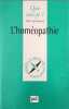 L'hom&eacute;opathie. Alain Sarembaud