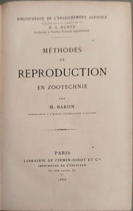 Méthodes de reproduction en zootechnie
