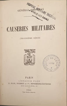Causeries militaires. Général Thomas