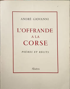 Offrande à la Corse - dédicacé par l'auteur