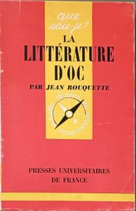 Que sais-je? La littérature d'oc