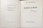 Simulacres po&egrave;mes (1934-1943) EO exemplaire n&deg; 20/20. Jean Bourdeillette