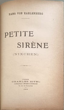 Petite Sirène (Nixchen). H. von Kahlenberg