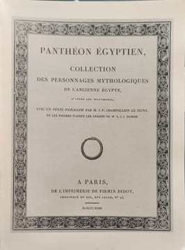 PANTHEON EGYPTIEN collection des personnages myhtologiques de l'Ancienne Egypte. CHAMPOLLION J.-F. . -
