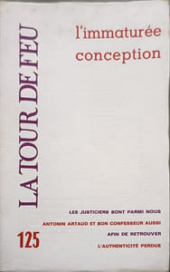 La Tour de Feu n°125 L'immaturée conception