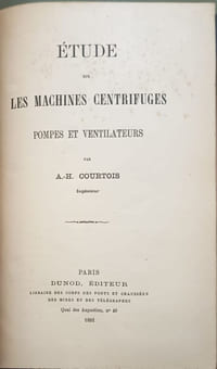 Étude sur les machines centrifuges pompes et ventilateurs