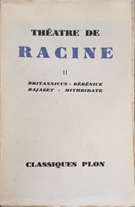 Théâtre de Racine Tomes 1 2 et 3