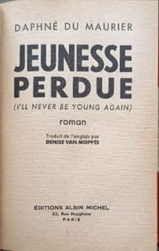 Jeunesse perdue. Daphné Du Maurier