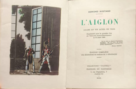 L'Aiglon numéroté 2154/4000 ( 10 illustrations en couleurs de J. GRADASSI). Edmond Rostand