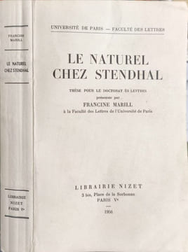 Le naturel chez Stendhal. Francine Marill