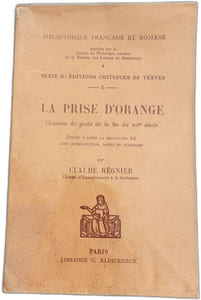 La prise d'Orange chanson de geste de la fin du XIIe siècle