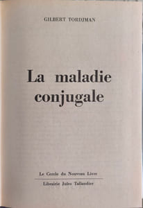 La maladie conjugale - numéroté 773