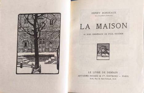 La Maison l'aventure de thérèse beauchamps la bataille la cigale avec 40 bois originaux de paul beaudier. Henry Bordeaux