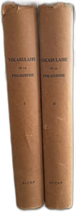Vocabulaire technique et critique de la philosophie Tome 1+2