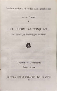 Le choix du conjoint. Alain Girard