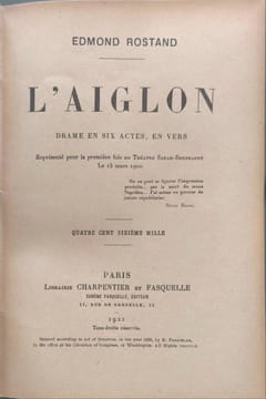 L'Aiglon. EDMOND ROSTAND