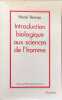 Introduction biologique aux sciences de l'homme. Verron Henri