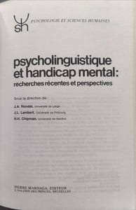 Psycholinguistique et handicap mental