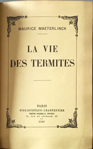 La vie des termites exemplaire sur papier de Hollande numéroté 170 / EO