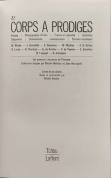 Les corps à prodiges. Collectif