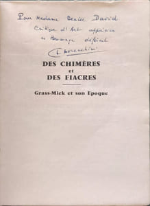 Des chimères et des fiacres - dédicacé par l'auteur